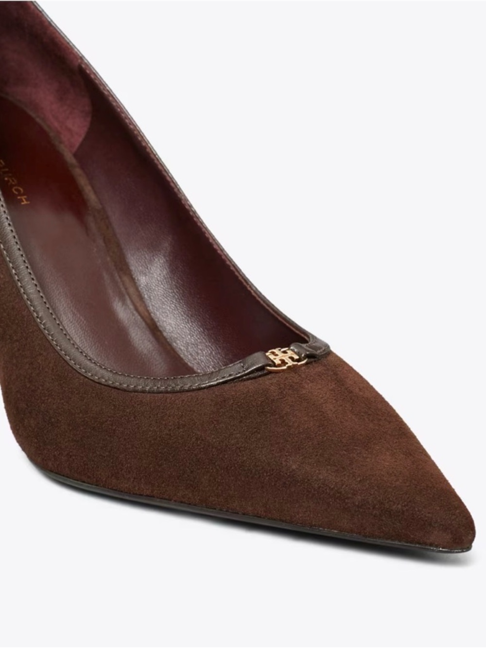 NEW Tory Burch Double T Buckle Pump in Dark Cocoa - Picture 3 of 9